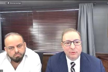 Xavier Jordán y Richard Díaz, rueda de prensa vía Zoom.