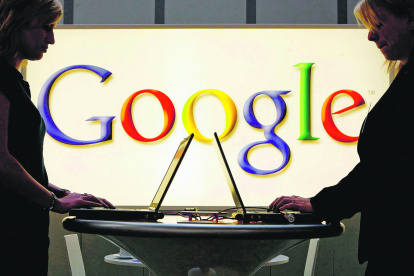 Marca.- El rótulo de la marca Google.