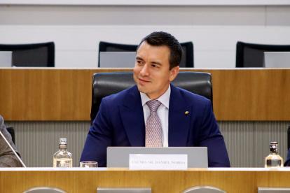 El presidente de la República, Daniel Noboa Azin, asistió esta mañana 25 de enero de 2024, al encuentro empresarial ‘España-Ecuador: una apuesta de futuro’.