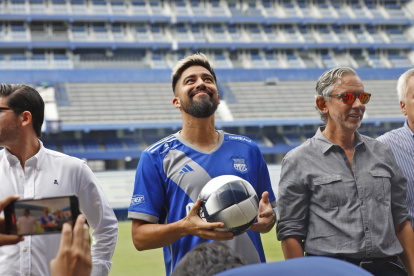 Cristhian Noboa de nuevo con la camiseta de Emelec.