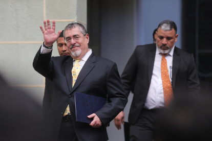 Ciudad de Guatemala. El presidente Bernardo Arévalo de León, ayer.