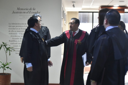 Iván Saquicela, actual presidente de la Corte, ha hablado de la posibilidad de prorrogarse