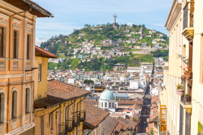 Vista de Quito, capital de Ecuador