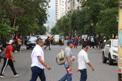Av. 9 de Octubre. La peatonalización de la calle es una de las soluciones.