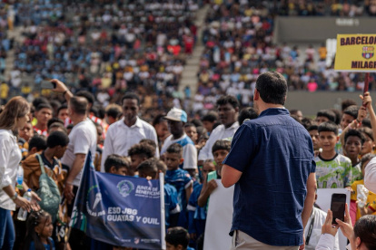 Aquiles Álvarez y Miguel Ángel Loor inauguraron el torneo.