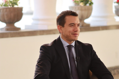 El presidente Daniel Noboa se refirió al intercambio de chatarra de origen ruso por armamento bélico estadounidense.