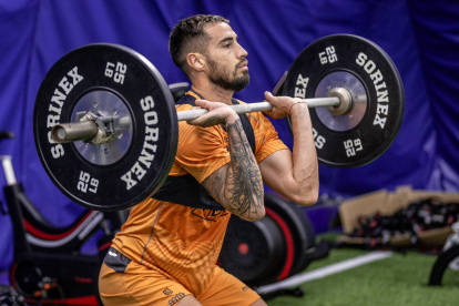 Francisco Fydriszewski en pleno trabajo de pretemporada.