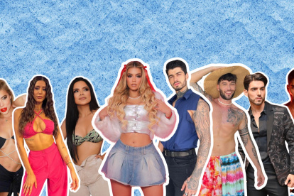 Andreína Bravo y sus compañeros de "Soy el mejor".