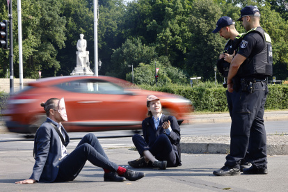 Imagen de archivo de los activistas de "Letzte Generation" en Berlín.