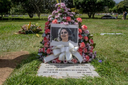 La tumba de Griselda Blanco, en un cementerio de Medellín (Colombia).