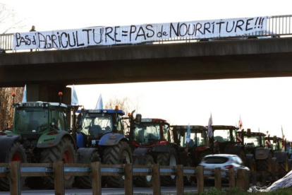 Se llevaron protestas en Ableiges, Francia, el pasado 25 de enero de 2024.