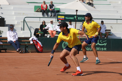 Los ecuatorianos Diego Hidalgo y Andrés Andrade no pudieron con el punto en dobles.