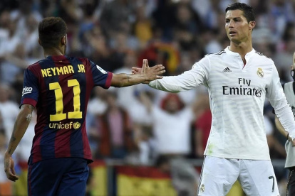 Neymar y Cristiano Ronaldo, fueron rivales en el futbol español