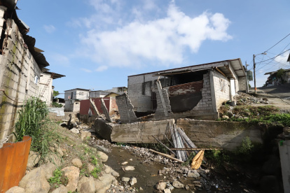 La vivienda se derrumbó durante la noche