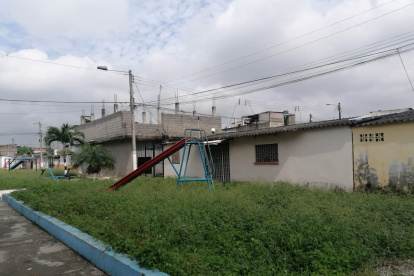 Estado. La maleza incluso ha cubierto los juegos para niños.