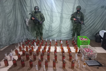 Objetos que fueron decomisados por Fuerzas Armadas.