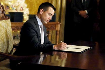 El presidente Noboa firmó el veto al proyecto de Ley para Enfrentar el Conflicto Interno este 6 de febrero de 2024.