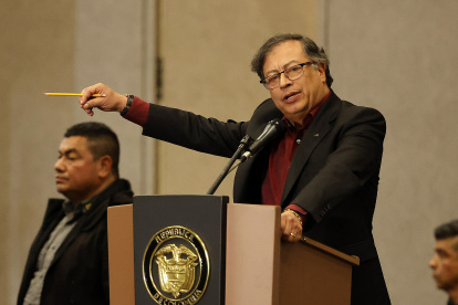 Bogotá. El presidente Gustavo Petro, asiste a un acto oficial.