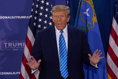 Donald Trump, expresidente de Estados Unidos, en una de sus recientes apariciones en la campaña por la primarias.