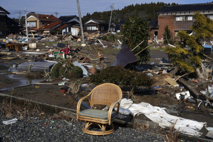 Un área de la zona de la prefectura de Ishikawa afectada por el terremoto donde se observan los daños provocados por el sismo del 1 de enero de 2024.