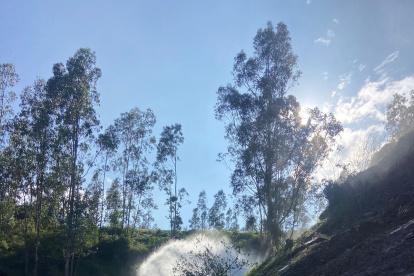 El derrumbe ocurrió en la hacienda Itulcachi.