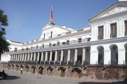 Gobierno. La fachada del Palacio de Carondelet, Quito.