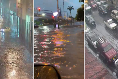 Sectores de Guayaquil afectados por las lluvias.