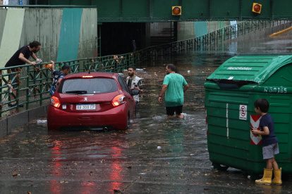 Inundaciones por las fuertes lluvias, en Buenos Aires