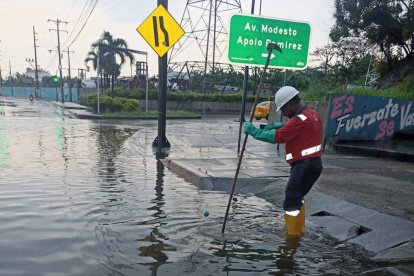 Efecto. Así quedó un tramo de la avenida Barcelona.