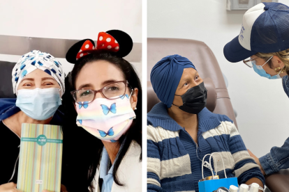 Lula y Valeria ayudan a pacientes oncológicos a distraerse con música y risas.
