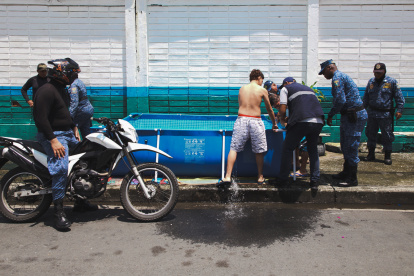 Hecho. Las piscinas fueron desmontadas en diferentes sectores.