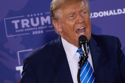 El expresidente Donald Trump, en una de sus presentaciones en su actual campaña para las presidenciales 2024.