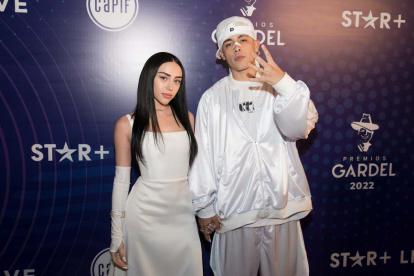 Los cantantes argentinos Nicki Nicole y Trueno, tiempo atrás, cuando mantenían una relación.