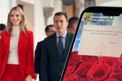 Daniel Noboa y Lavinia Valbonesi.