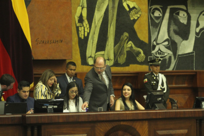 Los legisladores, en plena sesión mientras se trataba la propuesta de reforma del Código Integral Penal.