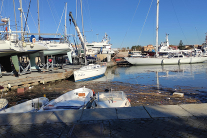 El puerto de Fiumicino (Italia) tiene una alto movimiento naviero.