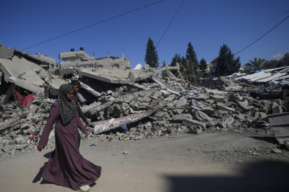 Imagen referencial de los edificios dañados en Gaza.