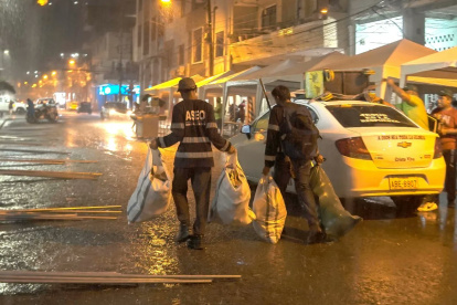 La lluvia empezó la noche de ayer