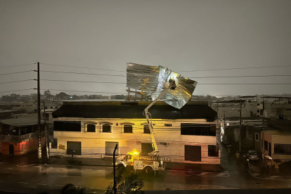 La casa afectada por la lluvia se encuentra en Los Rosales.