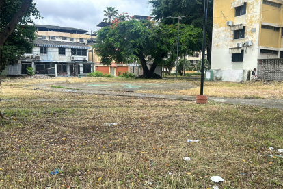 La Saiba. El parque recibió mantenimiento por parte de la comunidad.