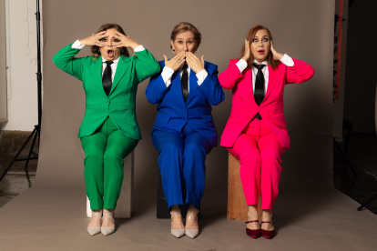 Maribel Solines, Prisca Bustamante y Ruth Coello.