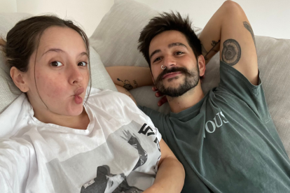 Evaluna y Camilo en una foto compartida en redes sociales.