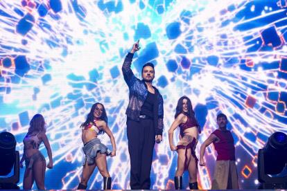 Luis Fonsi en su concierto en Madrid.