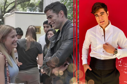 Danilo Carrera, actor ecuatoriano, y su novia Isabella.