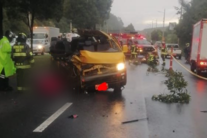Lugar del accidente de tránsito.
