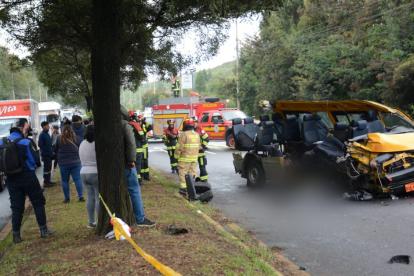 Lugar del accidente de tránsito.
