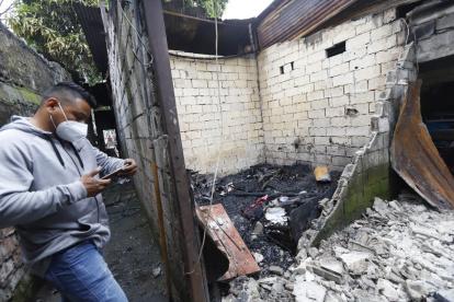 Así quedó el lugar donde ocurrió el incendio.