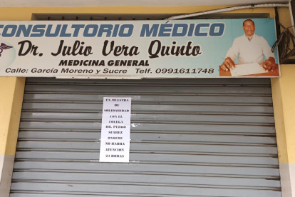 Varios consultorios médicos y centros de salud particulares de Vinces decidieron suspender la atención por el secuestro de un doctor, el 23 de febrero.