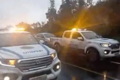 Los agentes de la AMT se colocaron en la av. Simón Bolívar para obligar a reducir la velocidad a los conductores.