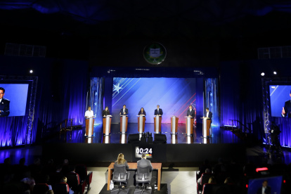 Vista general del debate presidencial, en Ciudad de Panamá (Panamá).